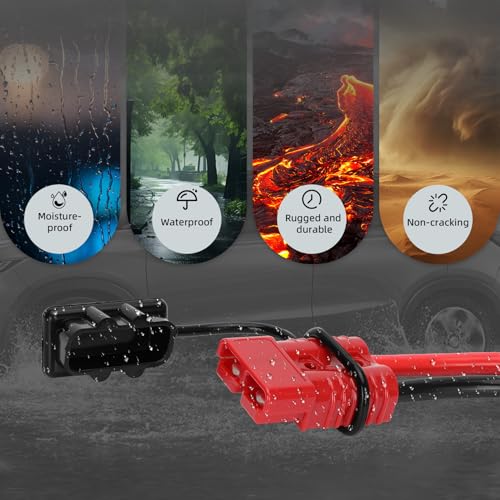 Anrain 24 FT Quick Disconnect Winch Power Cable, 2 Gauge 2 AWG Copper Wiring, Heavy Duty Quick Disconnect Cables with Quick Connect Plugs, for a Wide Range of Winching Applications - Image 5