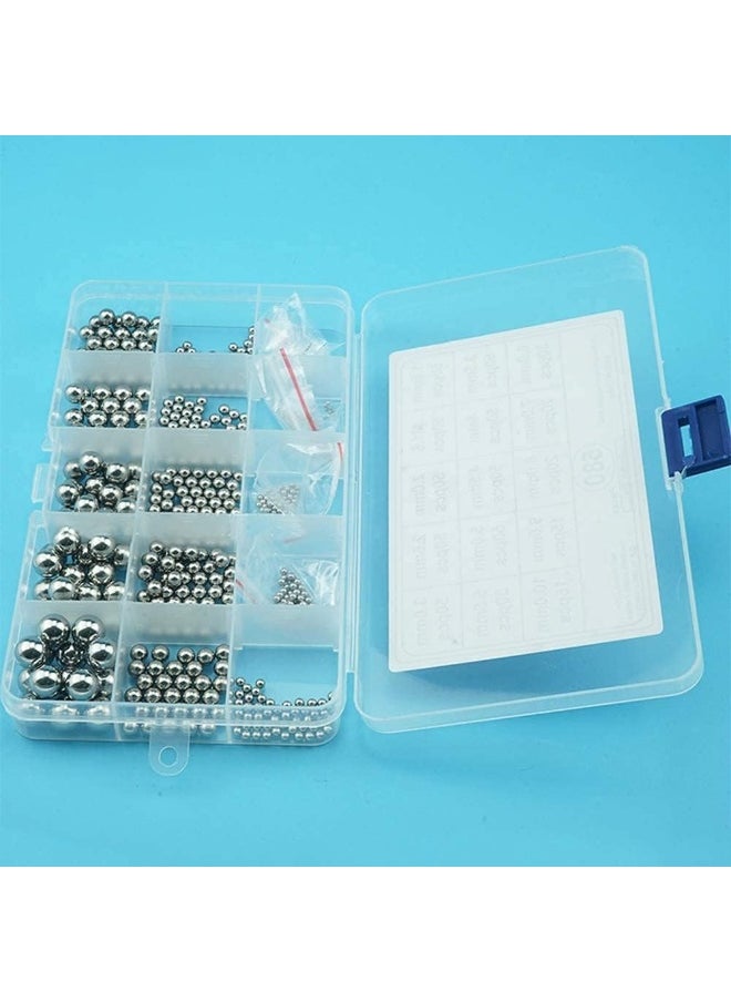 Generic Hardware Tool Bearing Balls Set, 580 Pcs 1-10mm Metric Stainless Steel Precision Ball Assortment Kit, Metal Balls Mini Ball Bearing Assortment Kit, for Paint Mixer Agitator Skateboard Bearings  - Image 5