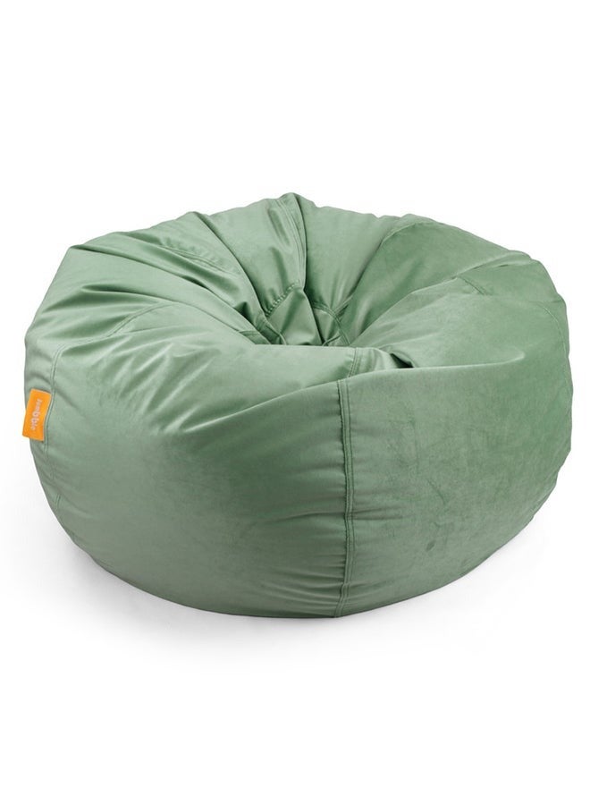 Jumbble Suede Bean Bag with Filling | Ultimate Indoor Lounging Chair for All Ages | Velvet Soft Fabric | Filled with Polystyrene Beads(XL, Army Green)60 X 90 X100cm - Image 5