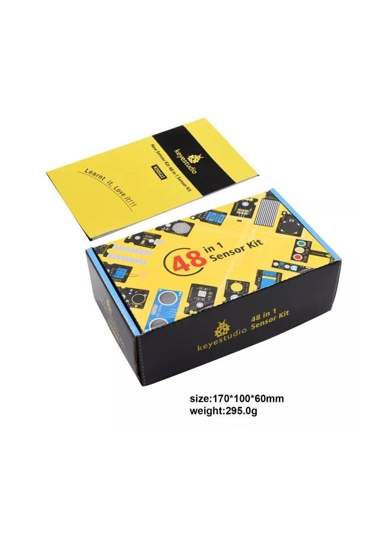 Keyestudio - 48 in 1 Sensor Starter Kit With Gift Box For Arduino DIY Projects (48pcs Sensors) - Image 1