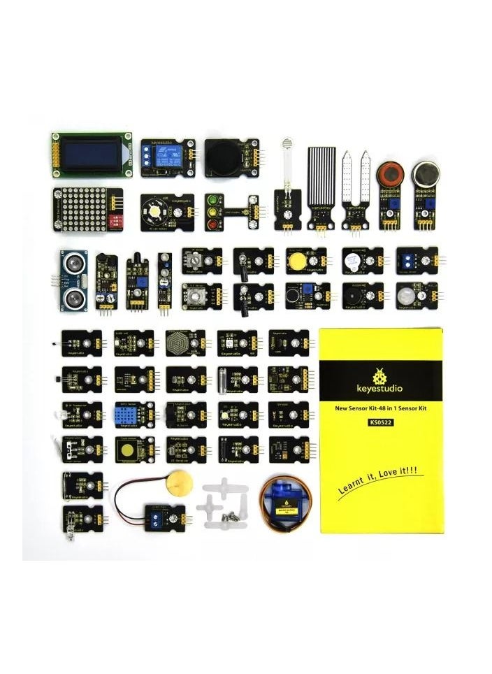 Keyestudio - 48 in 1 Sensor Starter Kit With Gift Box For Arduino DIY Projects (48pcs Sensors) - Image 1