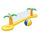 SCS Direct Giant Inflatable Palm Tree Volleyball Net Set w Ball 12 ft Long Extra Large SizeDurable Thick PVC Material Easy to Inflate OutdoorBackyard Summer BBQ Pool Party Kids Teens Water Toy Game Float - Image 2