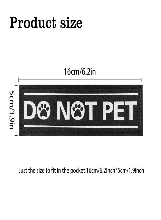JIABEIUS 4Pcs Dog Patches for Harness, DO NOT PET Harness Patches with Hook Backing, in Training Dog Patch, Reflective Removable Tags, Creative Cartoon Font - Image 2