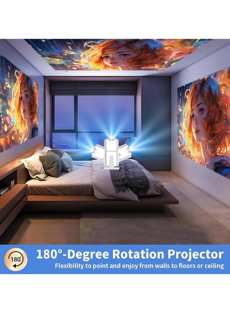 PRIMO Plus PR644 Portable Projector – 1920×1080 Full HD, Android OS, WiFi Connectivity, 4K Support, Built-in Speakers, HDMI/USB/AUX, Ideal for Home Cinema & Entertainment - Image 3