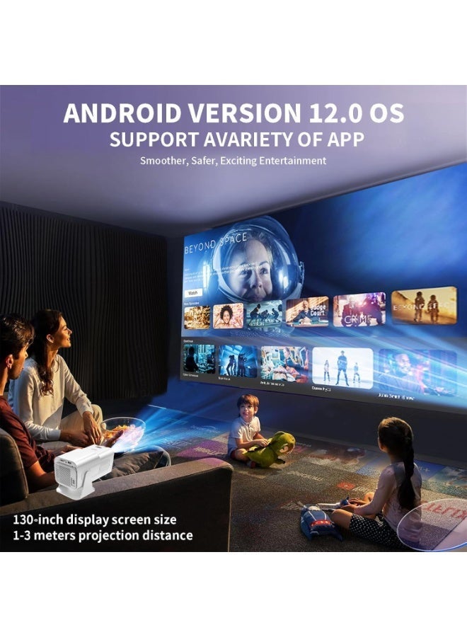 PRIMO Plus PR644 Portable Projector – 1920×1080 Full HD, Android OS, WiFi Connectivity, 4K Support, Built-in Speakers, HDMI/USB/AUX, Ideal for Home Cinema & Entertainment - Image 5
