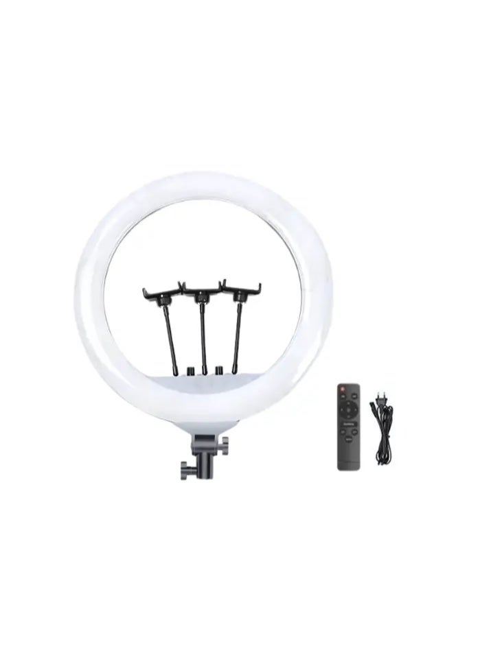 PLOKAMA لايف-R56 برو إضاءة حلقة LED RGB مع حامل – إضاءة حلقة ناعمة قابلة للتعتيم بحجم 18" مع 42 وضع RGB، تحكم عن بُعد، حامل ثلاثي قابل للتعديل وحامل هاتف لتطبيق تيك توك، يوتيوب، مكياج، مدونات الفيديو، بث مباشر - Image 4