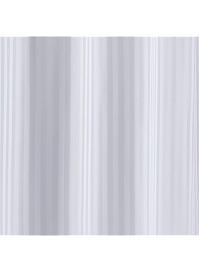 erorex Rbh35My053 Victorian Stripe Design Polyester With Peva Snap In Liner And Flex On Rings Shower Curtain Bright White - Image 3