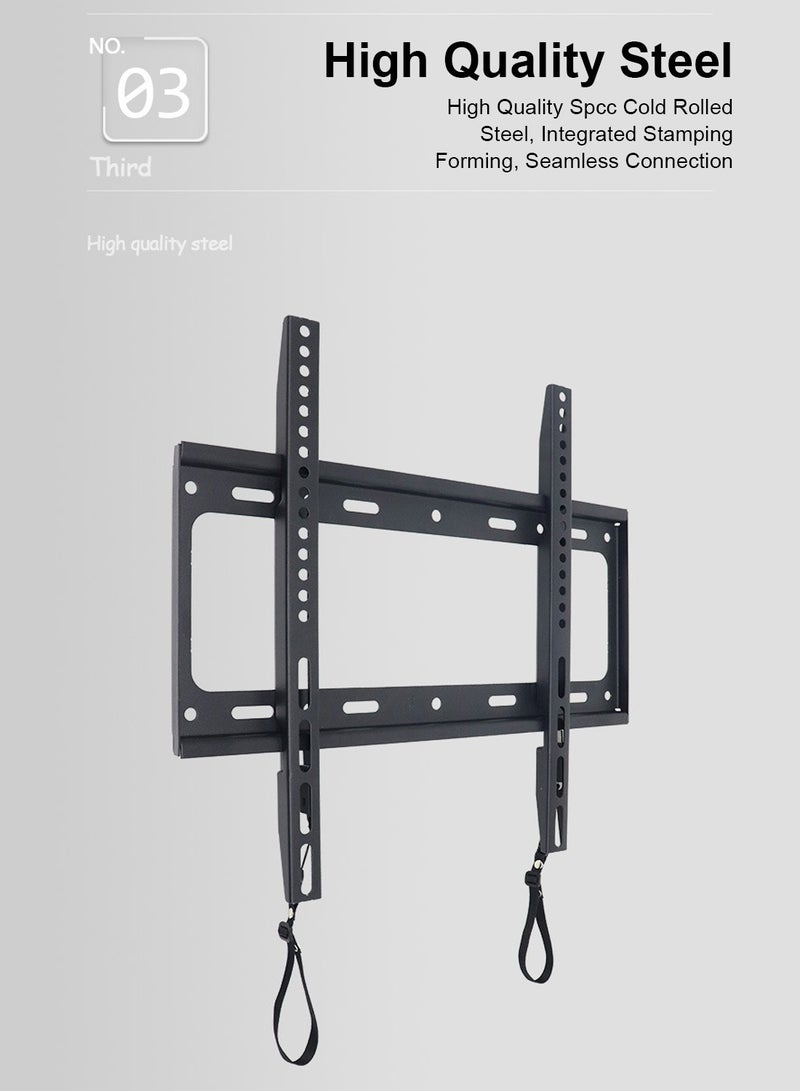 Fh TV Wall Mount Bracket for 26 to 65 Inch Flat Screen LED, LCD TV’S Low Profile, Fixed and Space Saving TV Bracket - Image 5