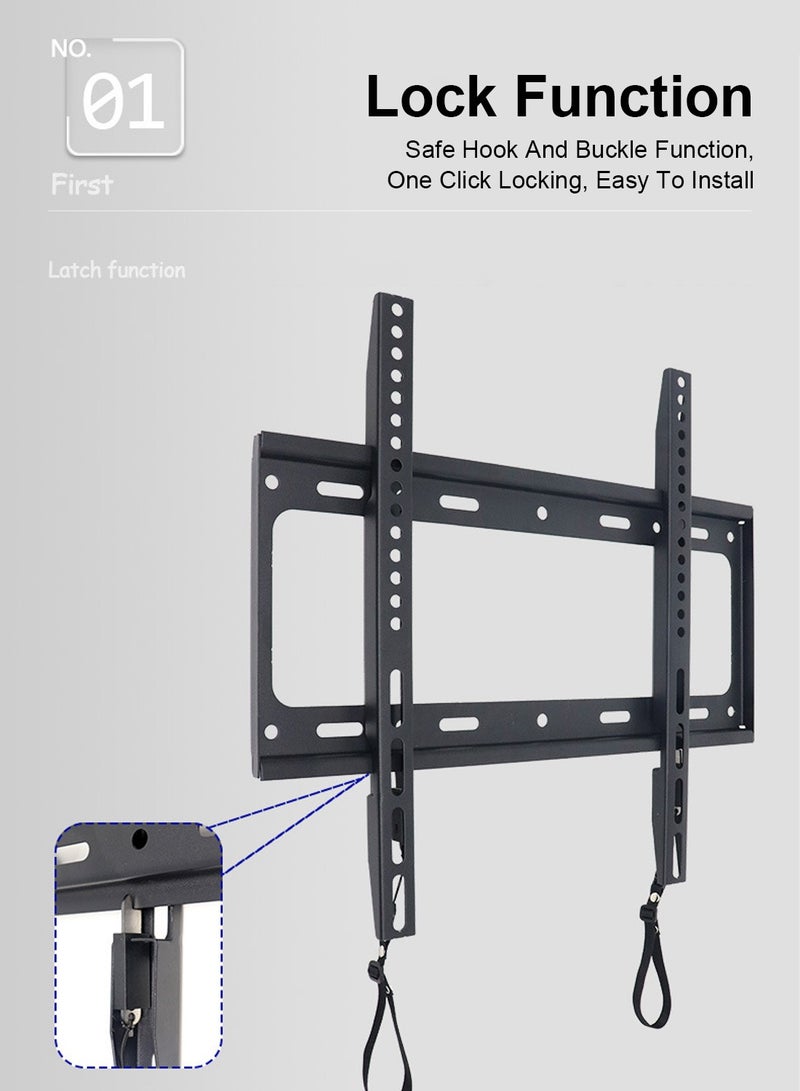 Fh TV Wall Mount Bracket for 26 to 65 Inch Flat Screen LED, LCD TV’S Low Profile, Fixed and Space Saving TV Bracket - Image 3
