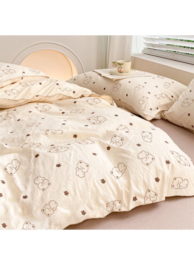 Jajalin Disposable Four-piece Travel Hotel Bedding Set With Sheets, Duvet Cover, Pillowcases, Thickened Bedding For Tourism, Double Bed Set - Image 4