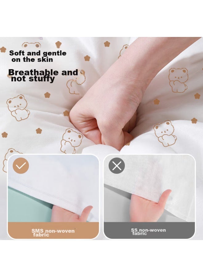 Jajalin Disposable Four-piece Travel Hotel Bedding Set With Sheets, Duvet Cover, Pillowcases, Thickened Bedding For Tourism, Double Bed Set - Image 3