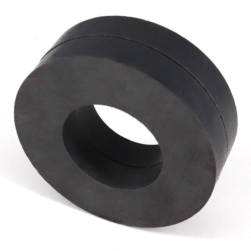 AOMAG Large Round Magnets with Holes - Big Ceramic Ring Magnets Strong Circular OD2.35 x ID1.25"x0.4" for Industry Science, DIY & Crafts (Pack of 2) - Image 1