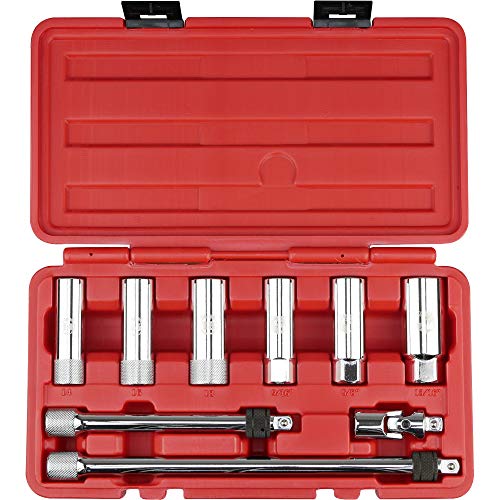 KAIFNT K201 Comprehensive Spark Plug Socket Set with Locking Extensions, 3/8-Inch Drive, 9-Piece - Image 4
