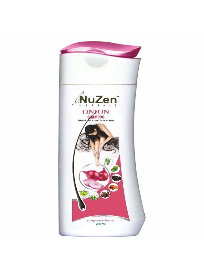 Nuzen Herbal Onion Shampoo 200Ml (Pack Of 2) I Strong I Thick I Silky I Shiny Hair - Image 3