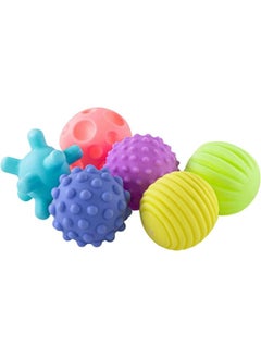 Generic Mumoo Bear Baby Sensory Ball, Bath Water Toys Textured Squeeze Soft Balls Squeaks Baby Grasp Ball Great Variety Buddies BPA Free Developmental Newborn for Kids Babies Toddlers,(6 in 1 Kit) 