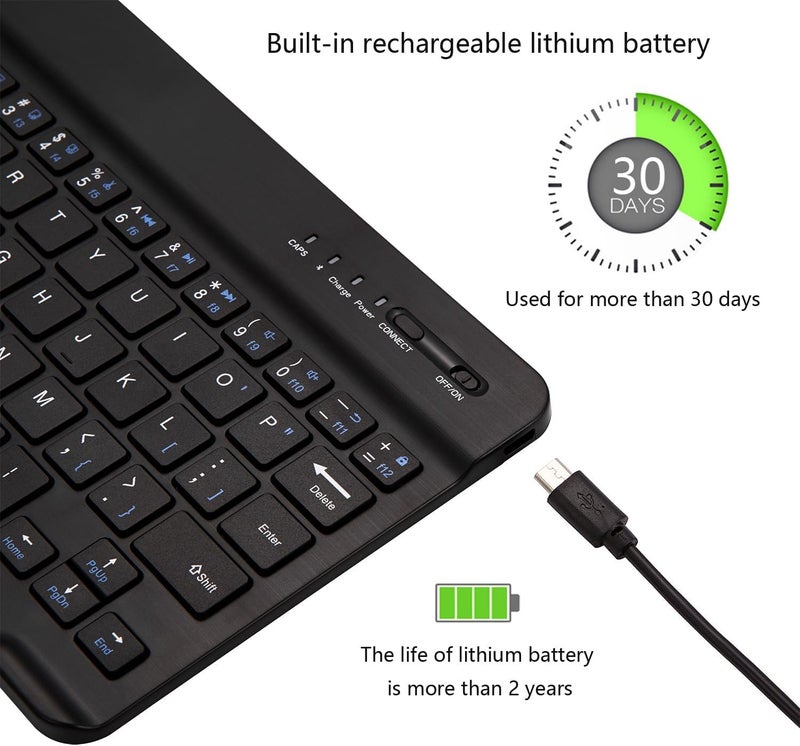 Generic Mini Bluetooth Keyboard Wireless Rechargeable Keyboard iOS, Android, Mac OS and Windows For Mobile, Tablet & TV - Image 4