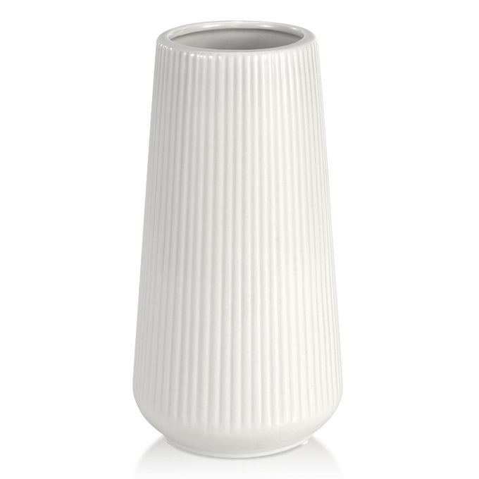 WHITE CERAMIC VASE SMALL CUTE FLOWER VASE FOR PAMPAS GRASS HOME LIVING ROOM DINING TABLE FARMHOUSE OFFICE DECOR BEDROOM TABLE AND KITCHEN SHELF WHITE
