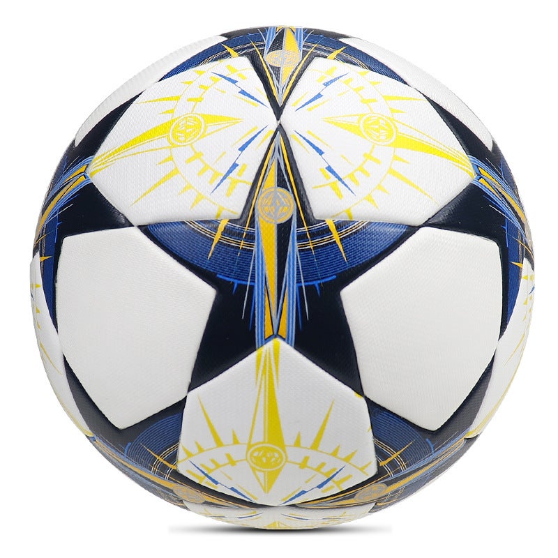 Generic Youth Soccer Ball Size 4/5 PU Training[Skin] the Champions League White Blue Red [Skin] the Champions League White Blue Red