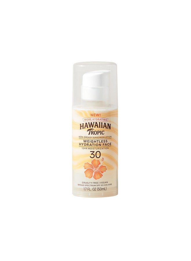 Hawaiian Tropic Weightless Hydration Lotion Sunscreen for Face SPF 30, 1.7oz | Travel Size Sunscreen, Oil Free Face Sunscreen, Hawaiian Tropic Sunscreen SPF 30, Sunblock Face, Mini Sunscreen, 1.7oz - Image 1