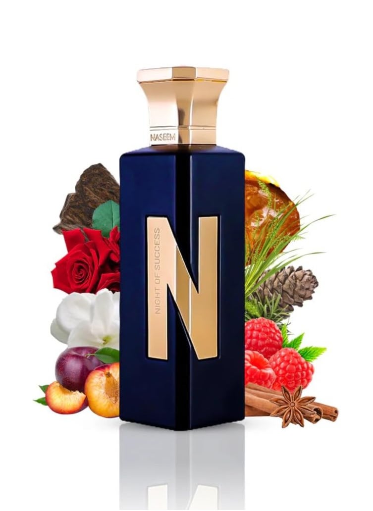 Naseem Night of Success Aqua Perfume 75 ml N - series Unisex Eau De Parfum, Long-Lasting Luxury Fragrance with Rose, Jasmine & Oud - Ideal for Daily Wear & Special Occasions  - Image 1