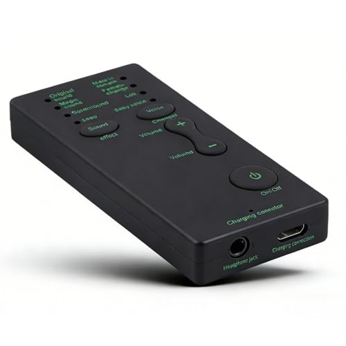 Pomya Voice Changer Disguiser, Mini Gaming Live Sound Card,Portable Sound Card Broadcast // One for Mobile Phone Computer Laptop Mini Voice Changer Device - Image 1