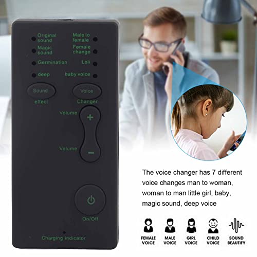 Pomya Voice Changer Disguiser, Mini Gaming Live Sound Card,Portable Sound Card Broadcast // One for Mobile Phone Computer Laptop Mini Voice Changer Device - Image 2