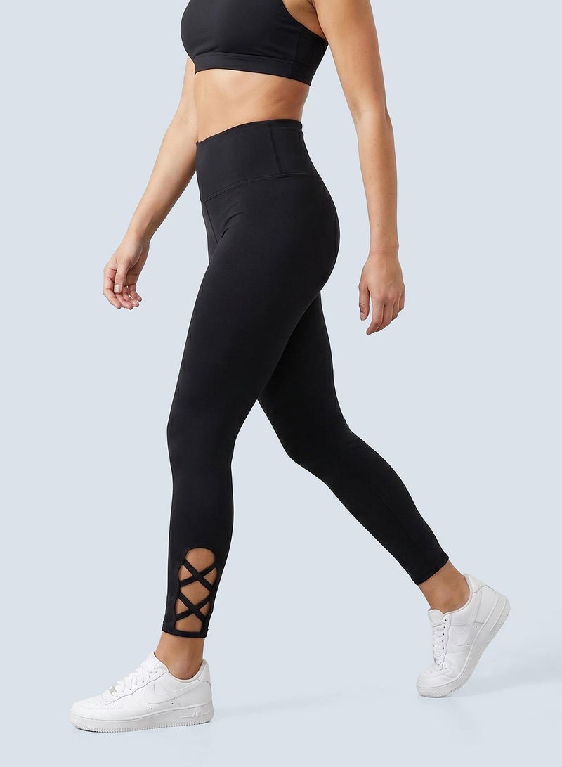 Cardio Bunny Women's Seamless Compression High-Waist Ankle Strap Seamless Leggings - Image 5
