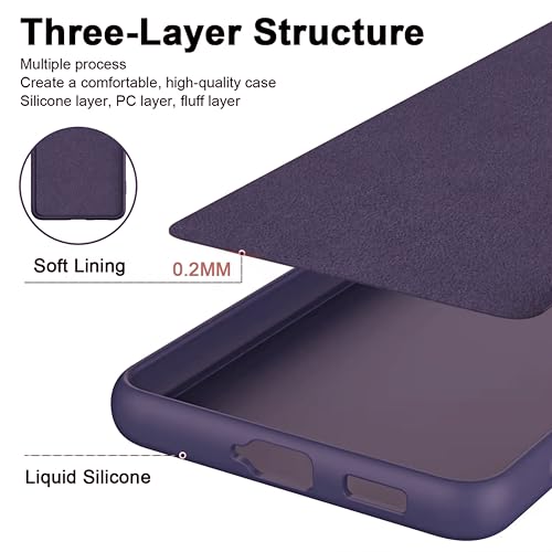 SBMS Silicone Back Cover Case for Vivo V60e 5G | Soft Micro-Fibre Lining Inside | Camera Protection Bump | Shockproof Back Cover Case for Vivo V60e 5G (Candy Cloth_Purple) - Image 4
