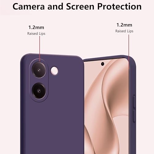 SBMS Silicone Back Cover Case for Vivo V60e 5G | Soft Micro-Fibre Lining Inside | Camera Protection Bump | Shockproof Back Cover Case for Vivo V60e 5G (Candy Cloth_Purple) - Image 2