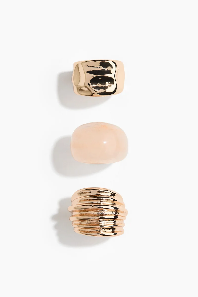 H&M 3-pack chunky rings