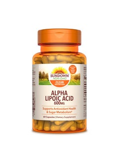 Sundown Super Alpha Lipoic Acid 600 Mg 60 Capsules (Packaging May Vary) Nongmoˆ Free Of Gluten Dairy Artificial Flavors  - Image 2