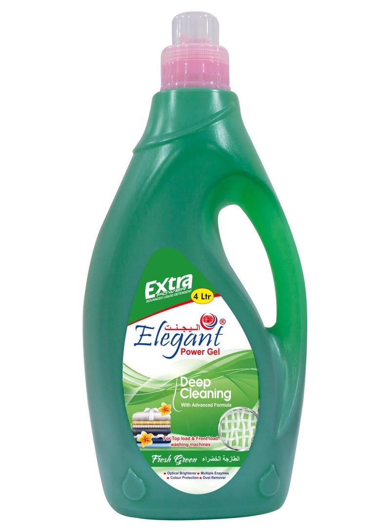 Elegant جل تنظيف عميق من فريش جرين، 4 لتر، منظف غسيل سائل - Image 1