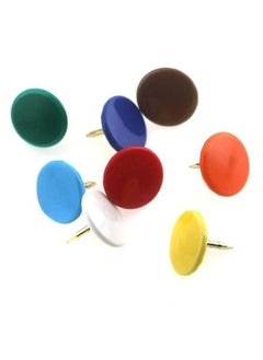 Libra Push Pins Decorative Plastic Thumb Tacks Wall Tacks for Home, School, Map, Office, Photo Wall, Cork Board (Multicolors 80Pcs)  - Image 1