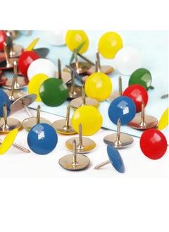 Libra Push Pins Decorative Plastic Thumb Tacks Wall Tacks for Home, School, Map, Office, Photo Wall, Cork Board (Multicolors 80Pcs)  - Image 2