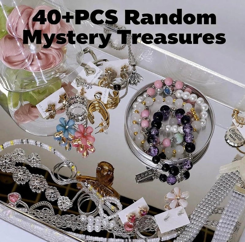 MINGRI Mystery Jewelry Jar ,40 PCS Elegant Mixed Style Jewelries for Women, Jewelry Box Gift Set (Necklaces, Earrings, Rings,Bracelet,Keychain, Hair Clip),Valentine's Day& Best Friend Gift,lightweight&Petite Fashion Jewelry,Unique Birthday Present for Her (Mixed Style) - Image 2