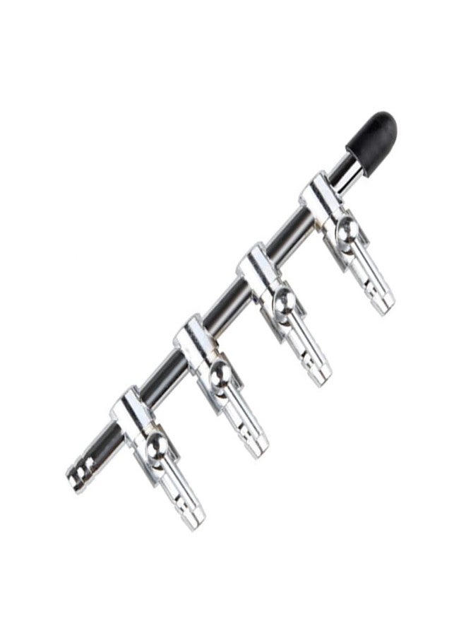 bnafes صمام هواء حوض السمك من BNAFES، رباعي الاتجاهات، مشعب داخلي، موزع تدفق هواء، أنبوب مضخة، صمام تحكم بذراع، عبوة من 4 قطع - Image 4