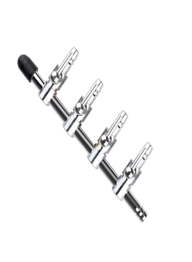 bnafes صمام هواء حوض السمك من BNAFES، رباعي الاتجاهات، مشعب داخلي، موزع تدفق هواء، أنبوب مضخة، صمام تحكم بذراع، عبوة من 4 قطع - Image 5