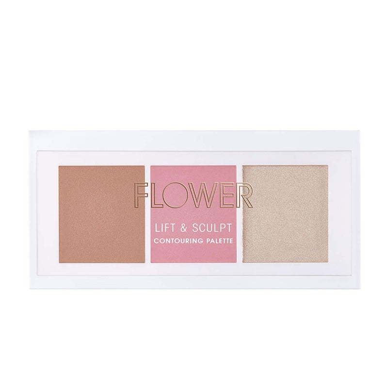 FLOWER BEAUTY By Drew Barrymore Lift & Sculpt Contouring Palette - Contour + Blush + Highlight - Creamy + Blendable Powder (Light to Medium) - Image 2