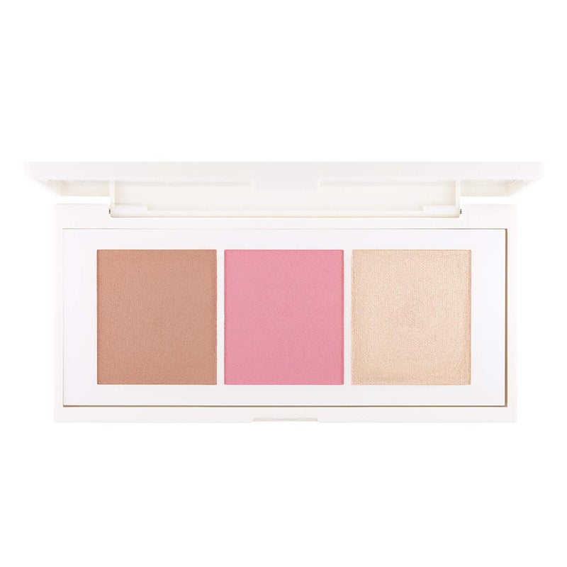 FLOWER BEAUTY By Drew Barrymore Lift & Sculpt Contouring Palette - Contour + Blush + Highlight - Creamy + Blendable Powder (Light to Medium) - Image 1