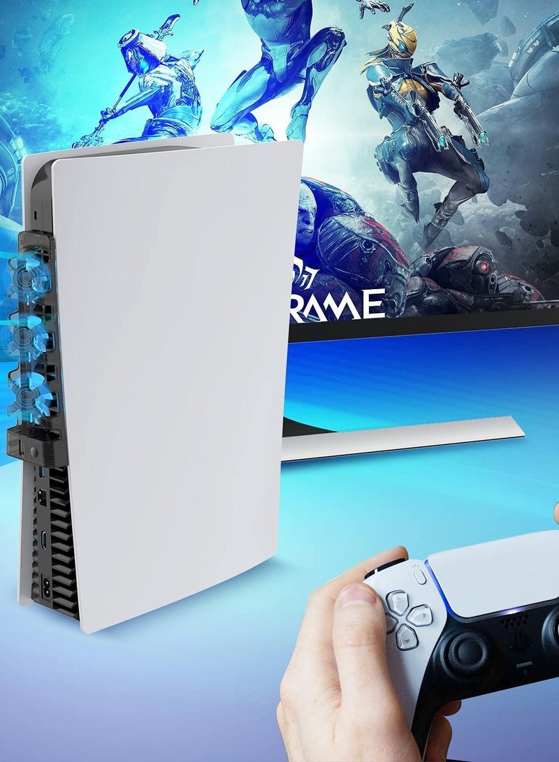 Cooling Fan with LED Light for PS5 Accessories, Horizontal Compatible Both Disc and Digital Editions - Image 2