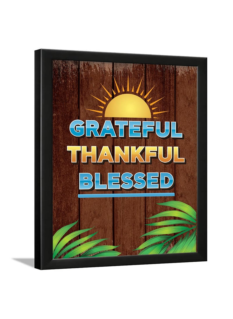 Chaka Chaundh Chaka Chaundh Gratitude Quotes Frames Gratitude Posters with Frame Grateful Thankful Blessed Wall Decor Thank You Quotes Frames 136 X 106 Inches 