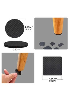 TFIXOL 48Pcs Non-Slip Rubber Furniture Pads, Wood Floor Protector Pads, Self Adhesive Anti Slip Furniture Chair Leg Pads, Anti Scratch Thickened Multifunctional Table Foot Pad  - Image 3