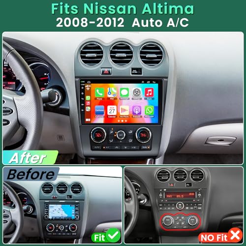 electrosmart 4GB64GB Car Stereo Radio for Nissan Altima 20082012 Auto AC Wireless Carplay Android Auto MirrorLink 9 inch 1280x720P HD IPS Touchscreen Bluetooth RDS FM DSP GPS WiFi Rear View Camera - Image 3