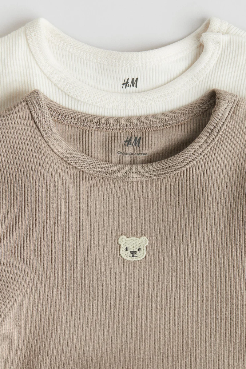 H&M 2-pack long-sleeved bodysuits