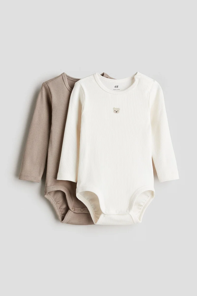 H&M 2-pack long-sleeved bodysuits