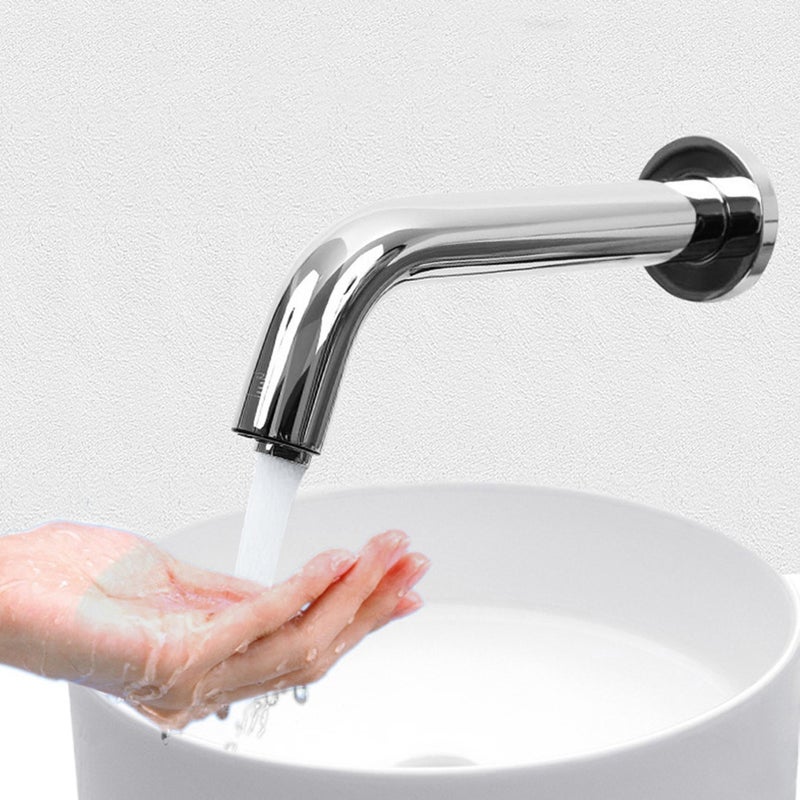 G1/2in Wall Stainless Steel Infrared Induction Sensor Water Faucet Hot and Cold Basin Water Tap - Image 3