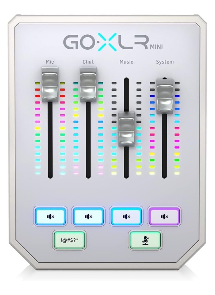 TC HELICON خلاط البث عبر الإنترنت TC HELICON مع واجهة USB/صوت ومضخم صوت Midas، أبيض GOXLRMINIWhite  - Image 1