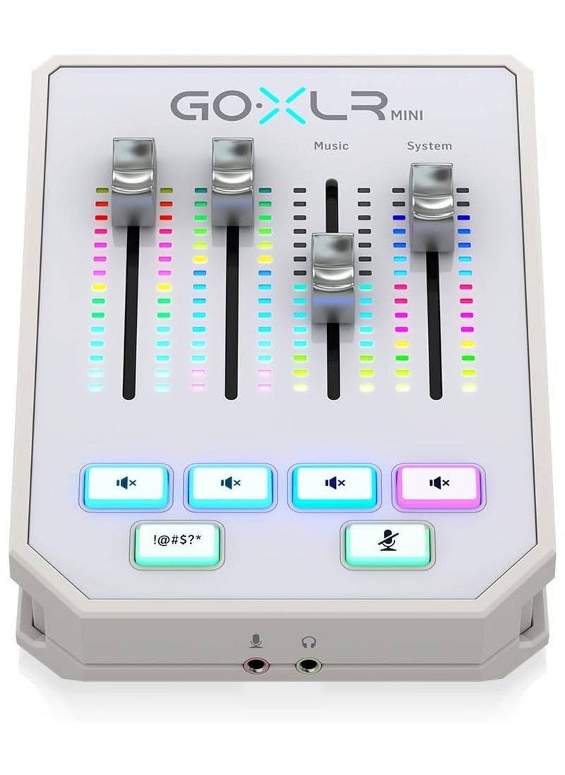 TC HELICON خلاط البث عبر الإنترنت TC HELICON مع واجهة USB/صوت ومضخم صوت Midas، أبيض GOXLRMINIWhite  - Image 2