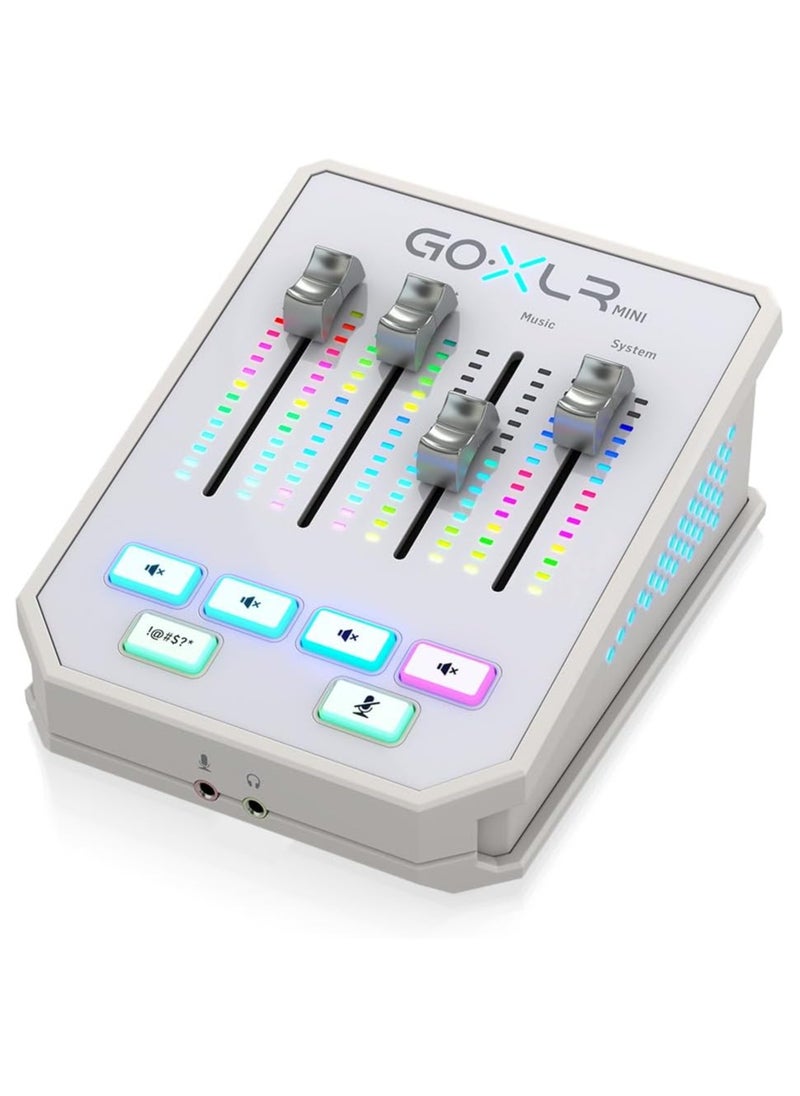 TC HELICON خلاط البث عبر الإنترنت TC HELICON مع واجهة USB/صوت ومضخم صوت Midas، أبيض GOXLRMINIWhite  - Image 3