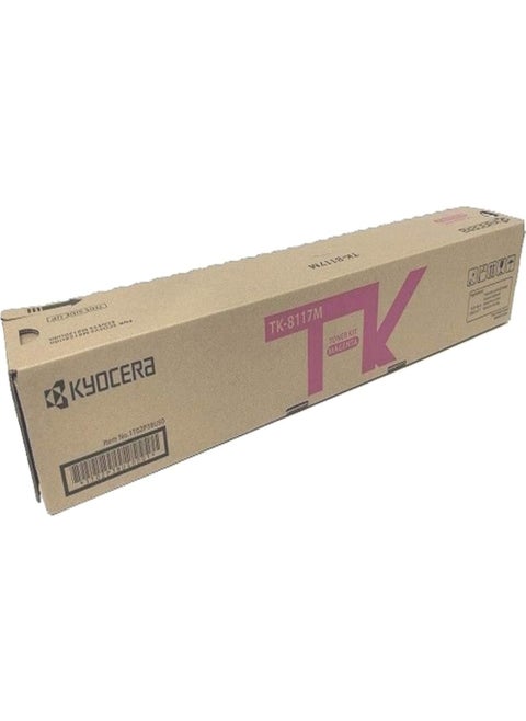 KYOCERA 1T02P3BUS0 Model TK8117M Magenta Toner Kit for use ECOSYS M8124cidn and M8130cidn Color Multifunctional Printers Up to 6000 Pages Yield at 5 Average Coverage